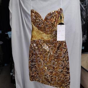 Brand New Gold Formal Dress Size 8